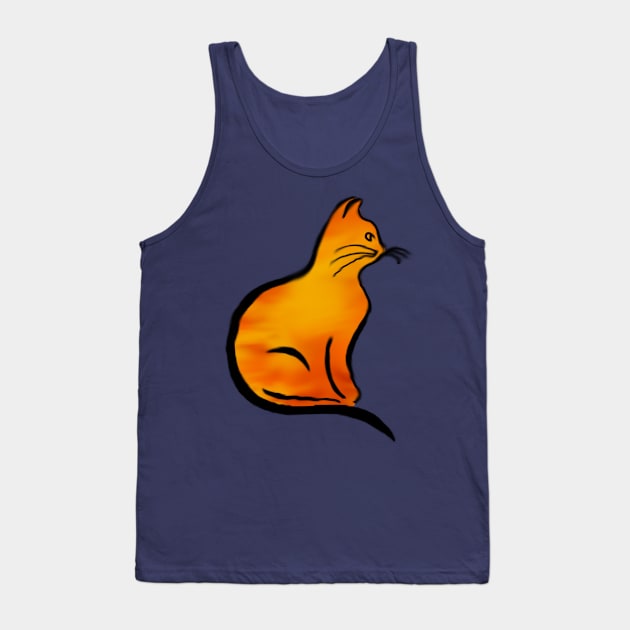 Cat on Fire Tank Top by CrescentfangCreations